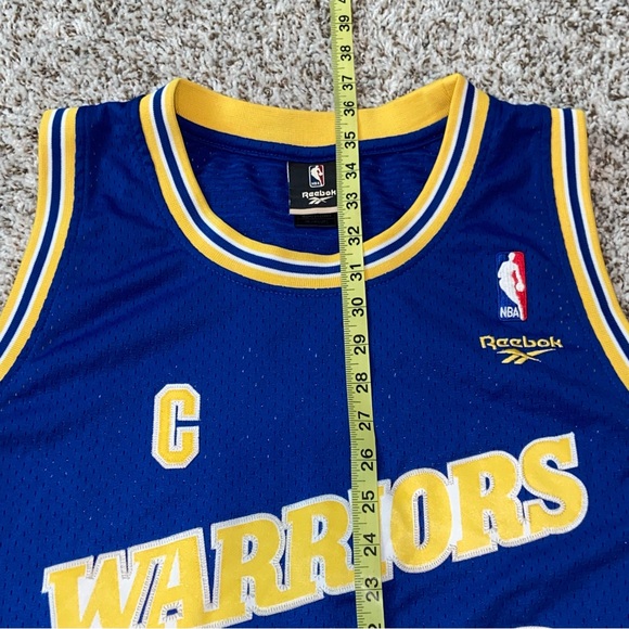 VINTAGE REEBOK NBA Warriors Hardaway Hardwood Classics Basketball Jersey 2XL - Picture 8 of 9